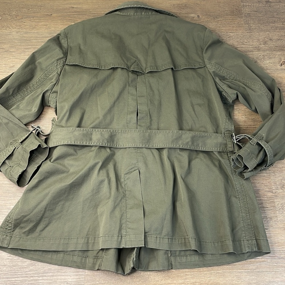 Coldwater Creek Women’s  Army Green Belted Utility Jacket, Size 18 - Picture 11 of 14